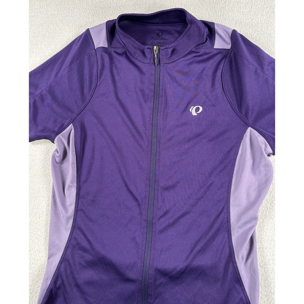 Pearl Izumi Cycling Jersey Top Sz M Purple Short Sleeve Pockets Zip Up Athletic